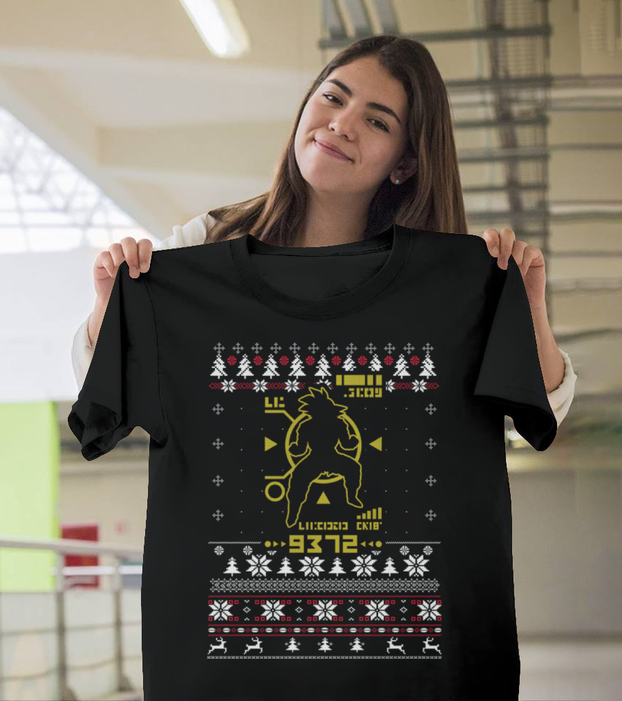 Saiyan 9372 Ugly Christmas Fan T-Shirt