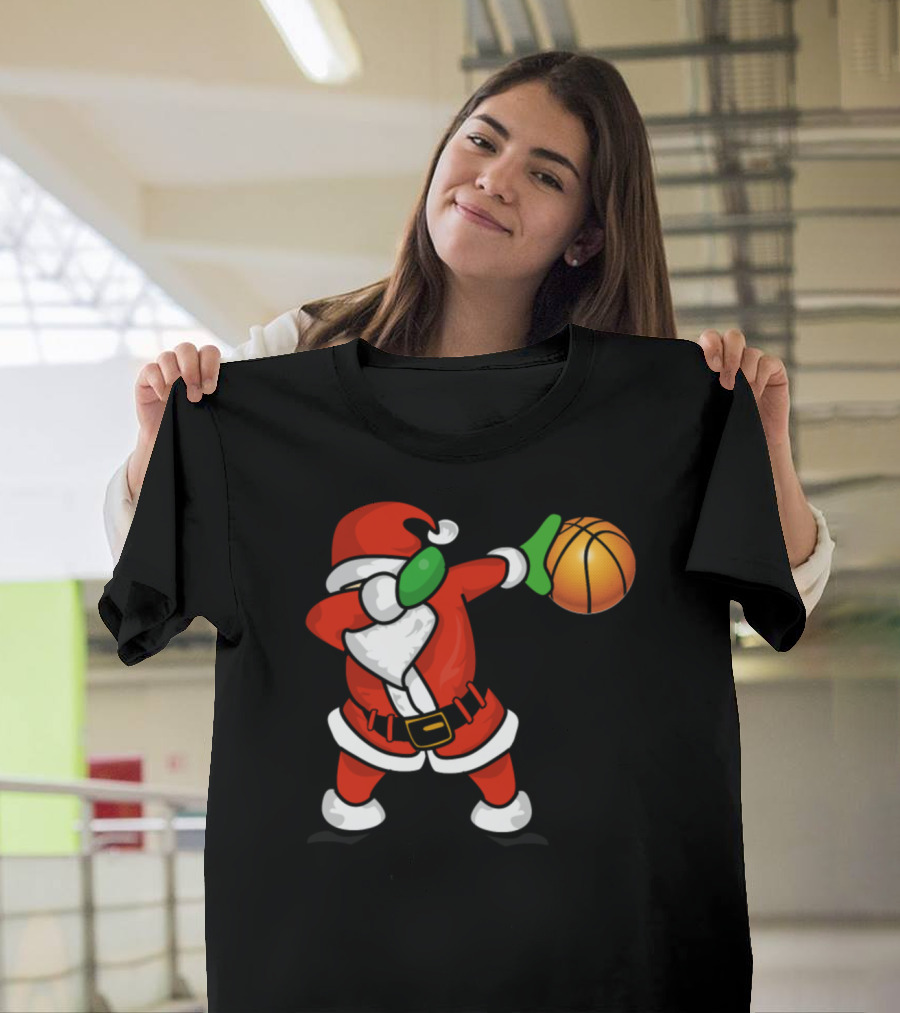 Santa Dabbing Basketball T-Shirt