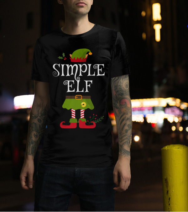 Simple Elf Family Matching Group Christmas T-Shirt