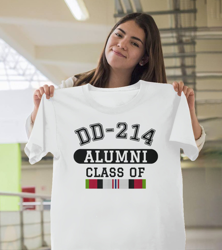 DD-214 Alumni Class of OEF Afghanistan Veteran with Service T-Shirt