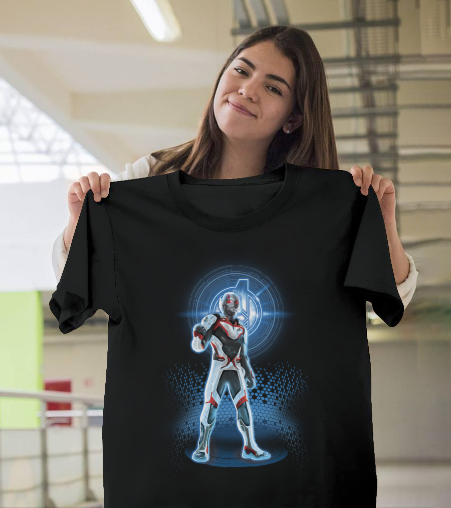 Marvel Avengers Endgame Antman Quantum Suit Iconic Hero Visual Background T-Shirt