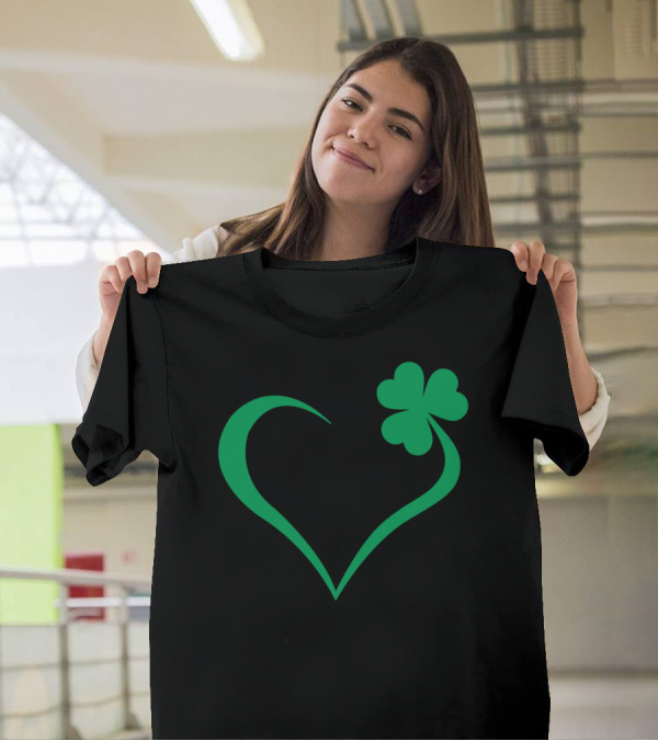 Lucky Shamrock Heart Clover T-Shirt
