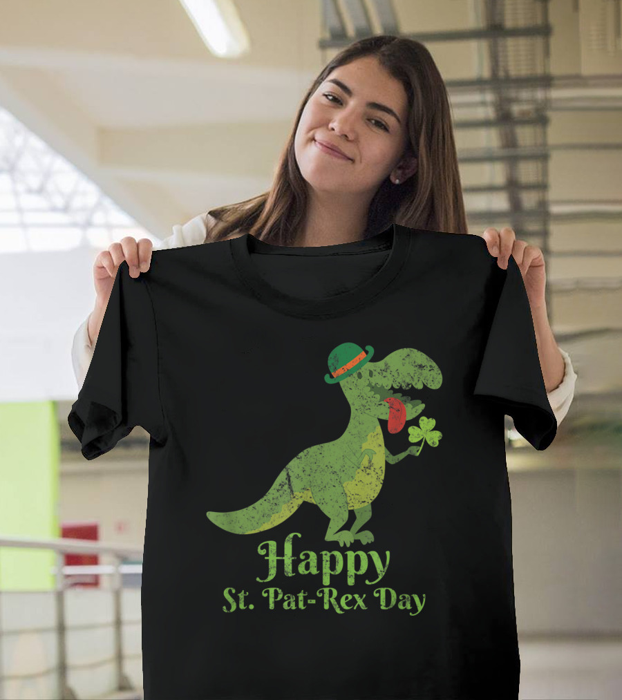 Happy St. Pat-Rex Day Vintage St Patrick's Day T-Shirt