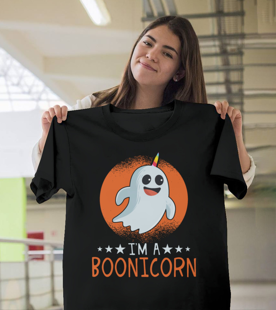 I'm A Boonicorn Cute Halloween Ghost Unicorn Rainbow Horn T-Shirt