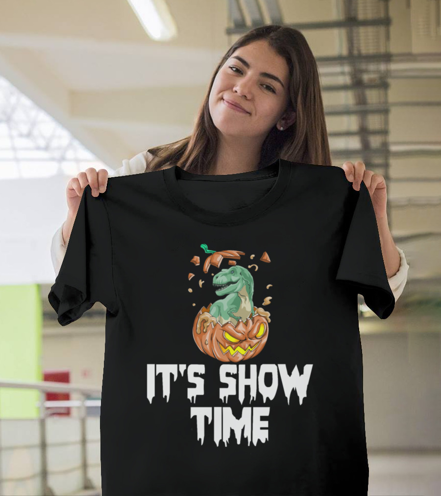 It's Show Time T-Rex Pumpkin T-Shirt