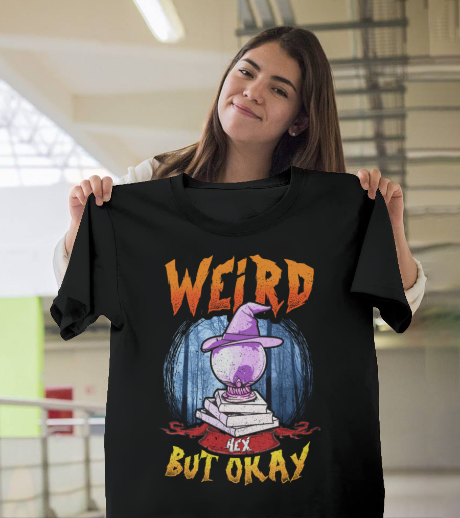 WEIRD HEX BUT OKAY Crystal Ball Witch Hat Forest T-Shirt