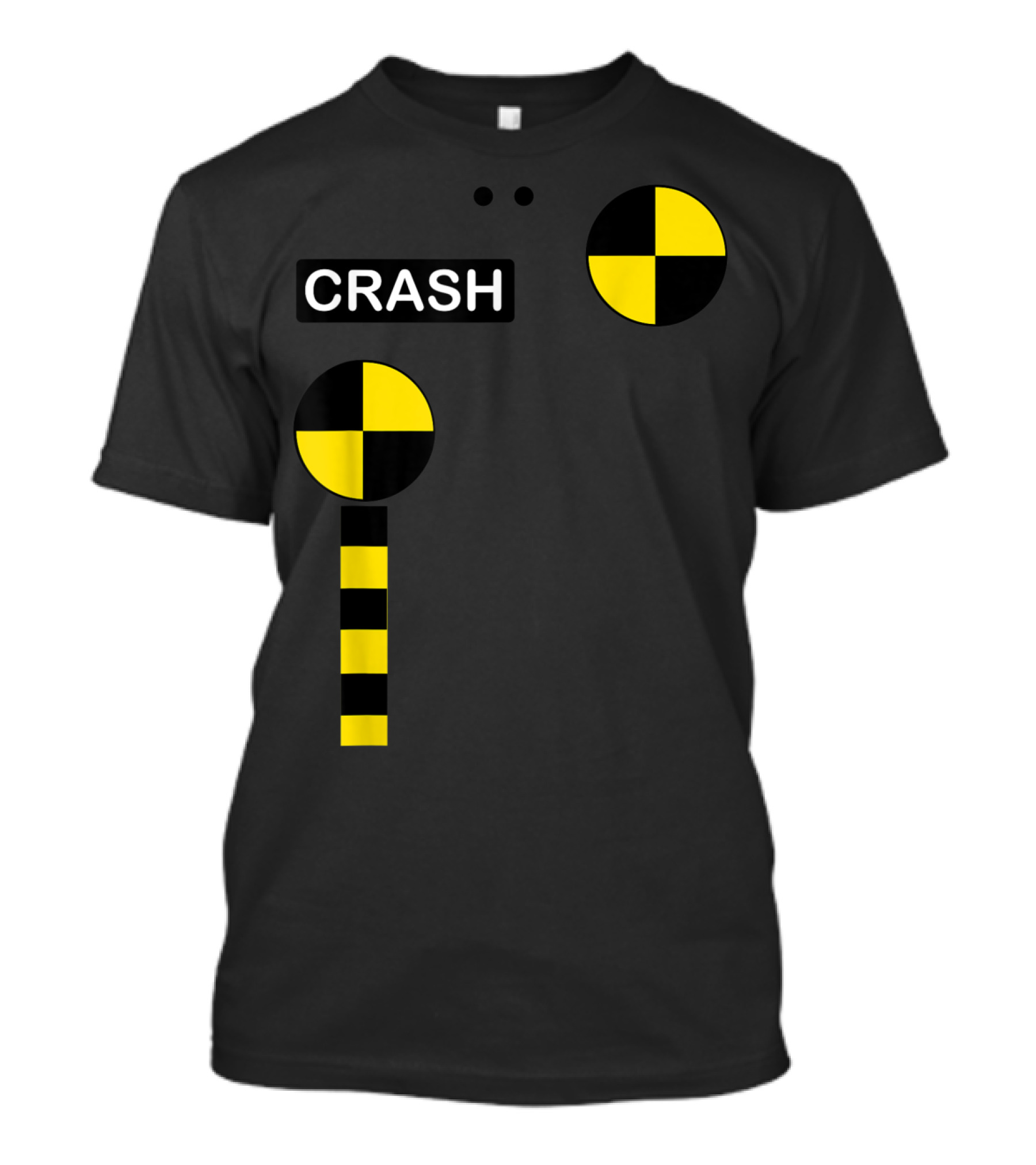 Crash Test Dummy Symbol Black Yellow T-Shirt