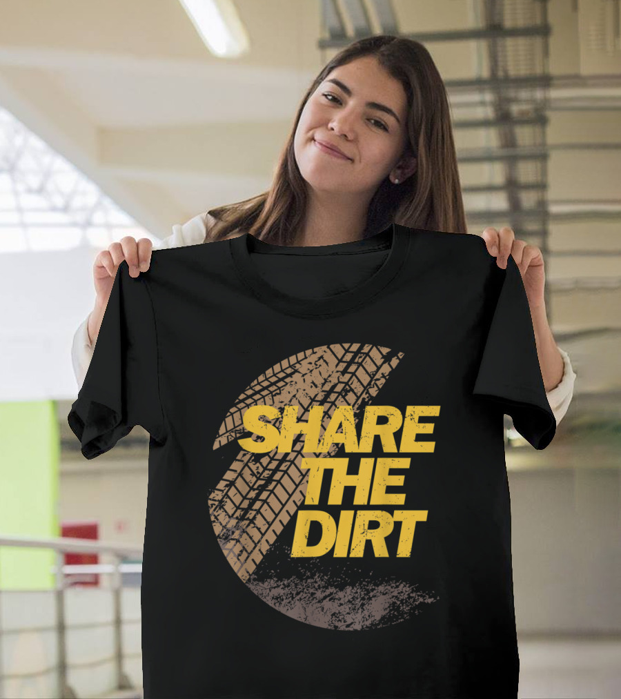 Share The Dirt Cycling Kids Biker Tire Print T-Shirt
