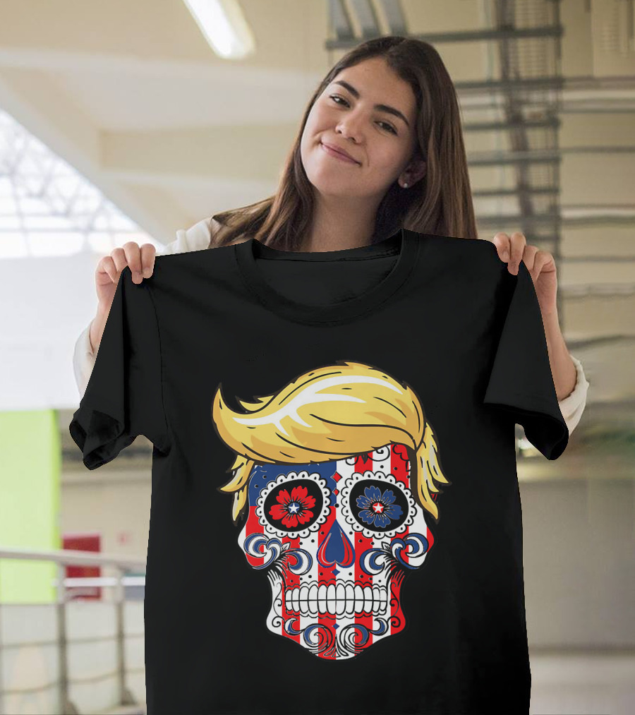 Trump Patriotic Sugar Skull T-Shirt
