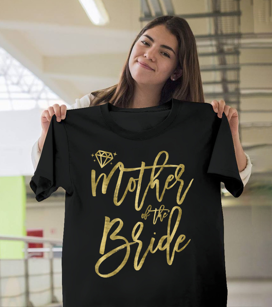 Bridal Party Dark Yellow Mother of the Bride Diamond T-Shirt
