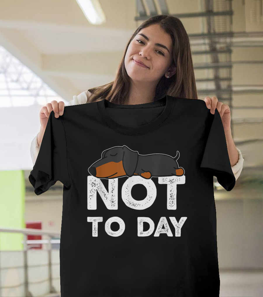 Nope Not Today Lazy Dachshund Not Today T-Shirt