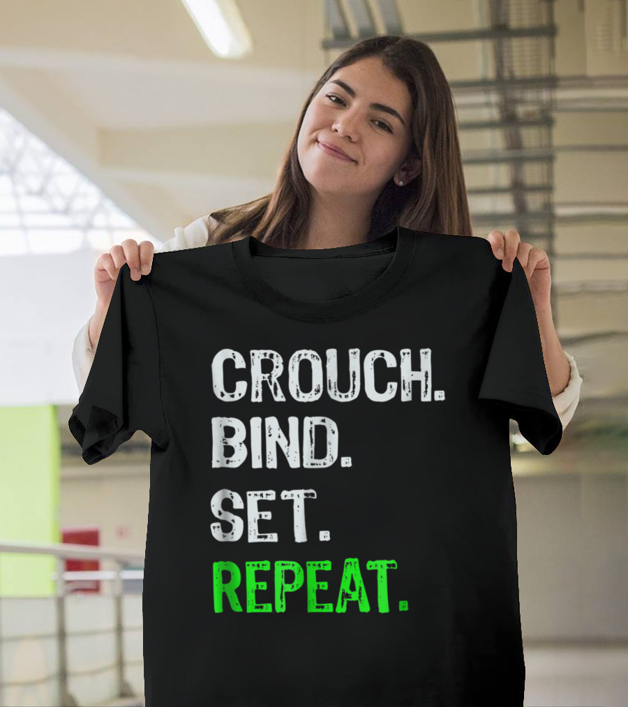Crouch Bind Set Repeat Funny Rugby Scrum T-Shirt