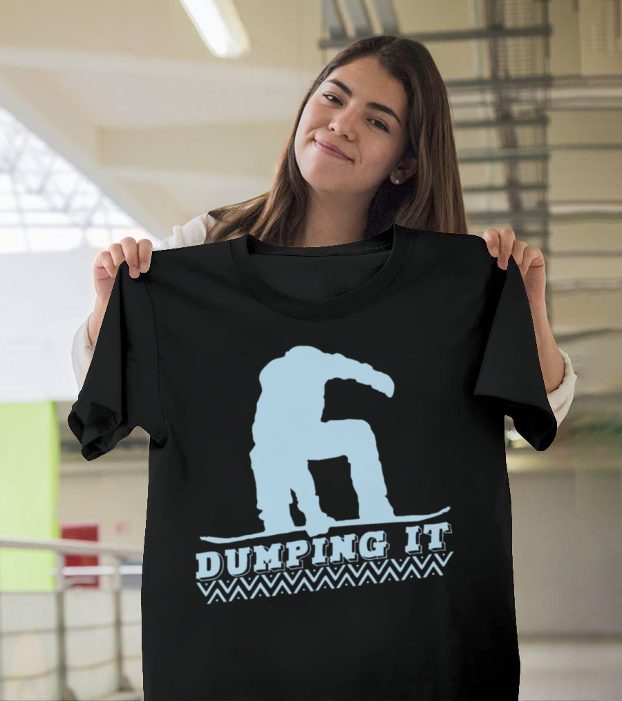 Dumping It Snowboard Silhouette Zigzag T-Shirt