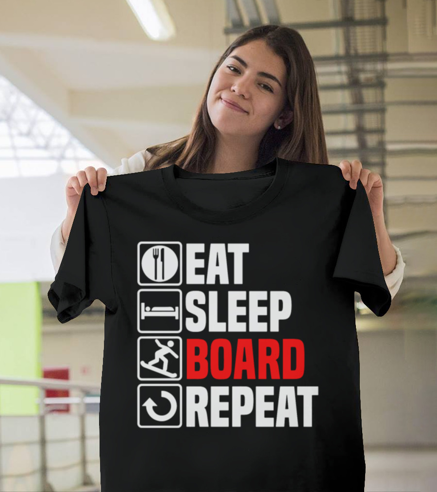 Eat Sleep Board Repeat T-Shirt