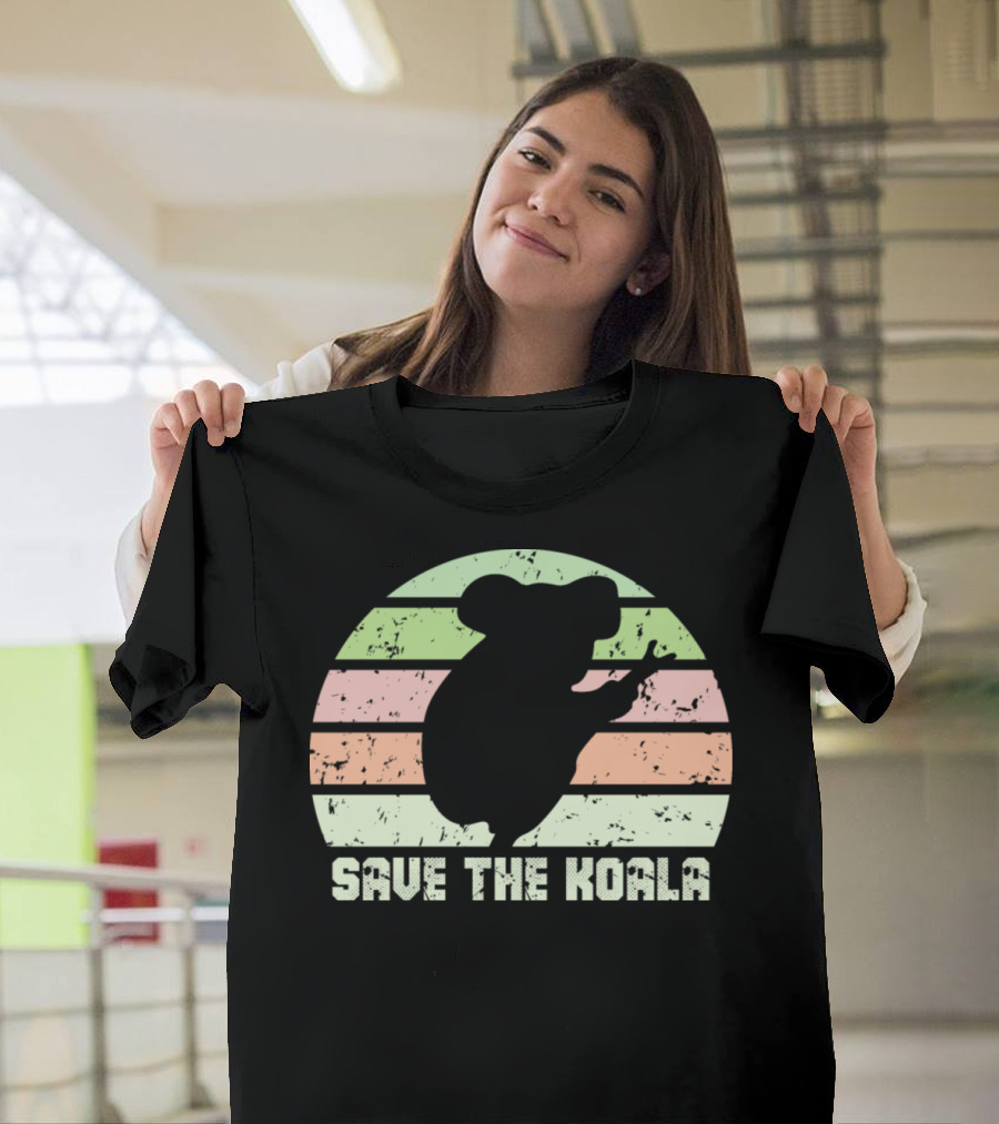 Save The Koala Retro Silhouette Conservation T-Shirt
