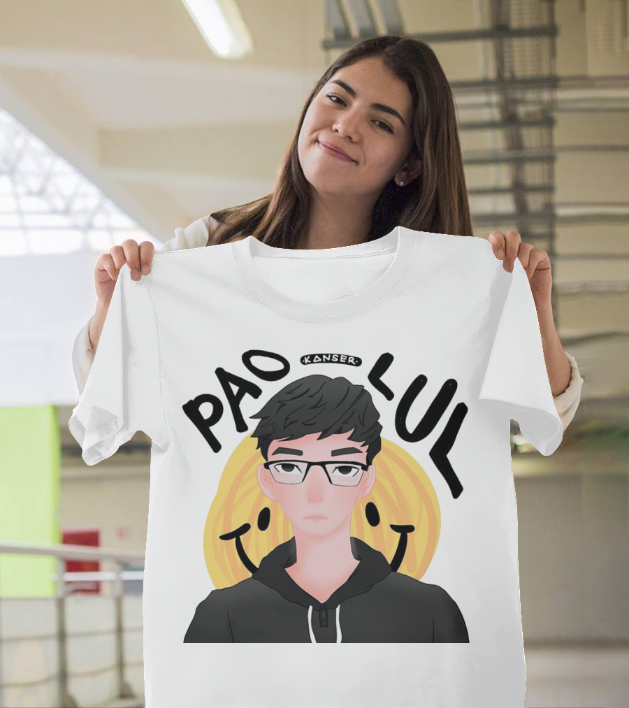 PAO LUL Kanser Anime Character with Smiley Faces T-Shirt