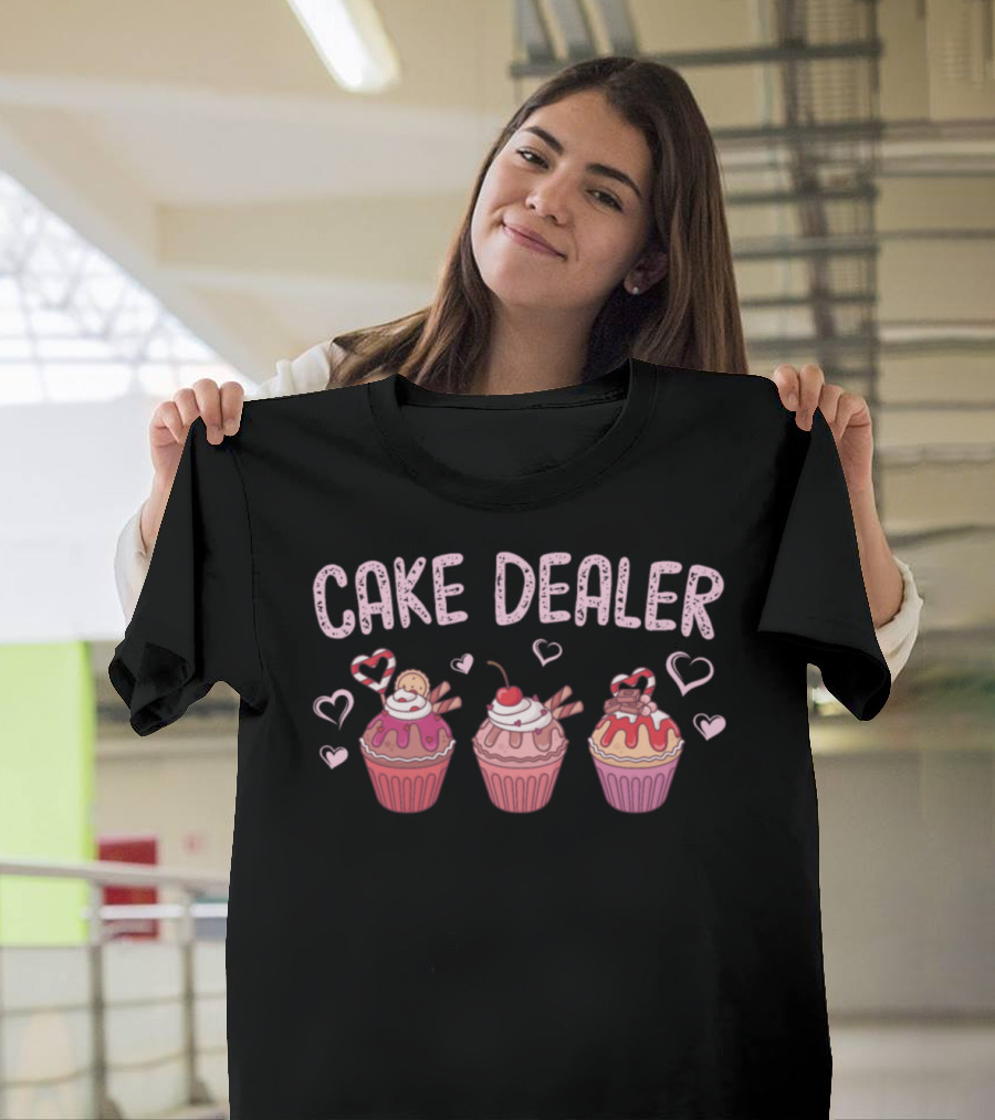 Cake Dealer Heart Cupcake Dessert Baker T-Shirt