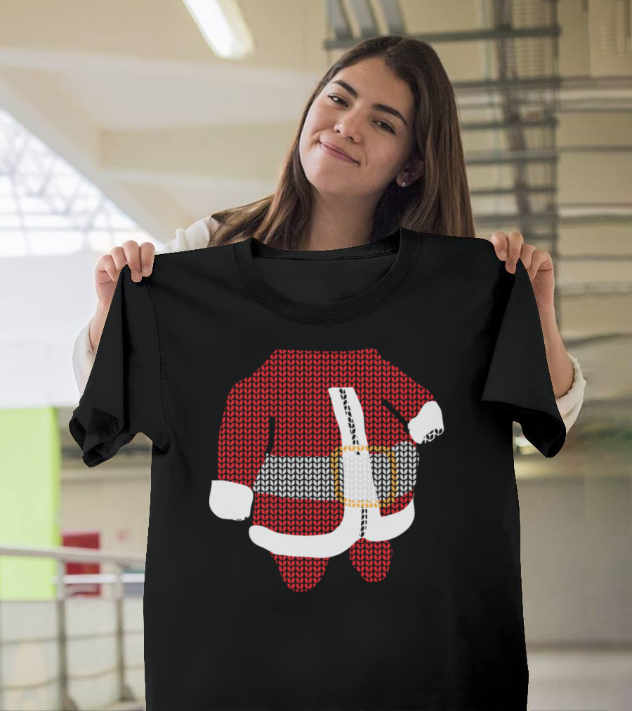Santa Knit Sweater Pattern Costume T-Shirt