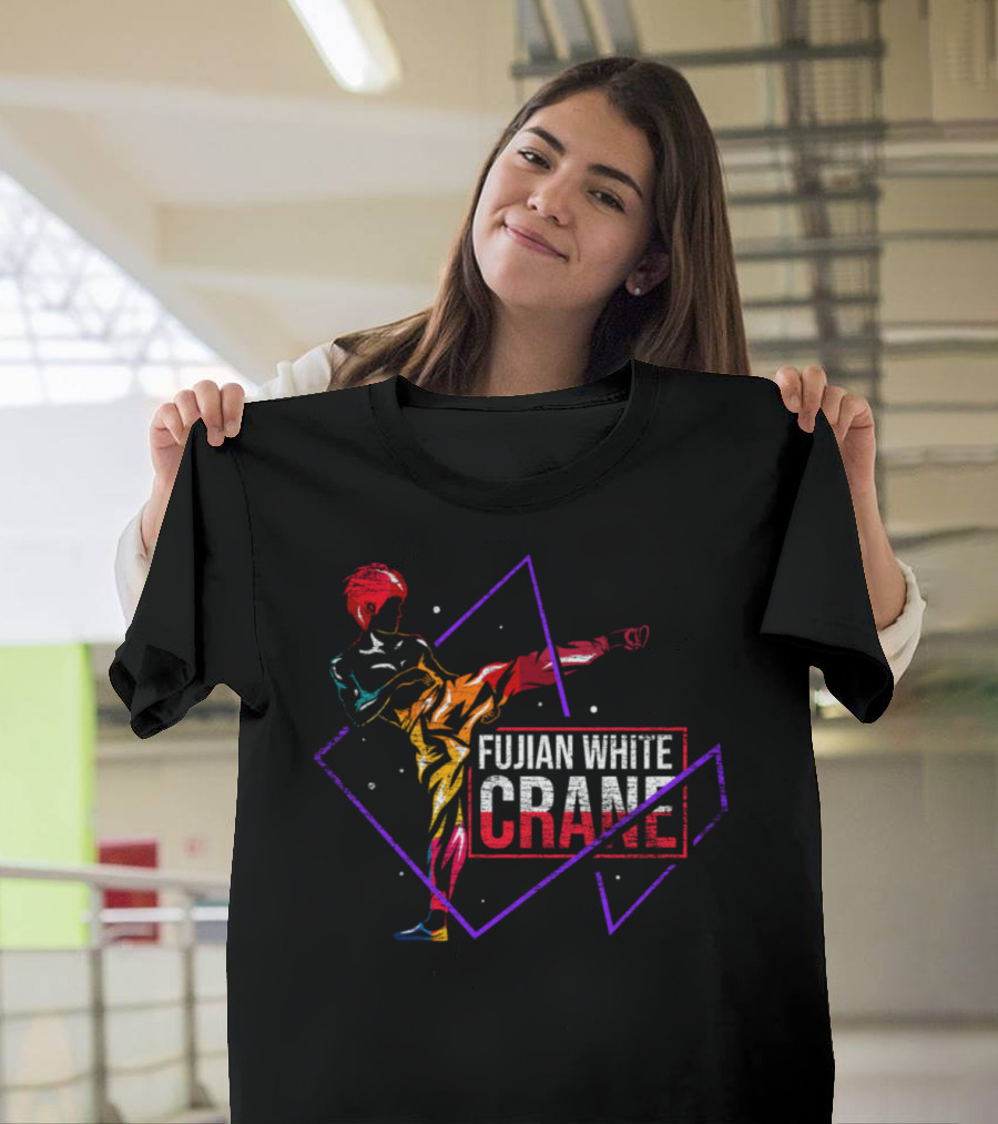 Fujian White Crane Baihequan Boxing Kick Martial Arts T-Shirt