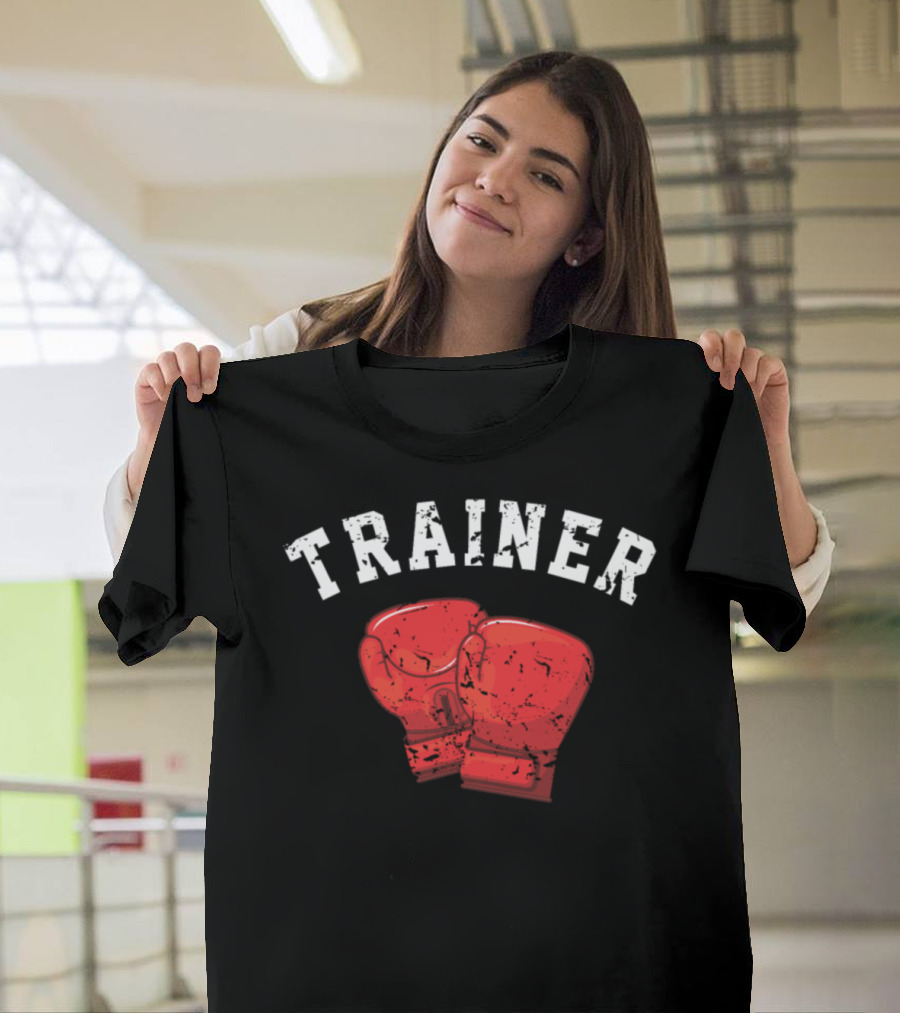 Boxing Trainer Red Gloves Coach T-Shirt