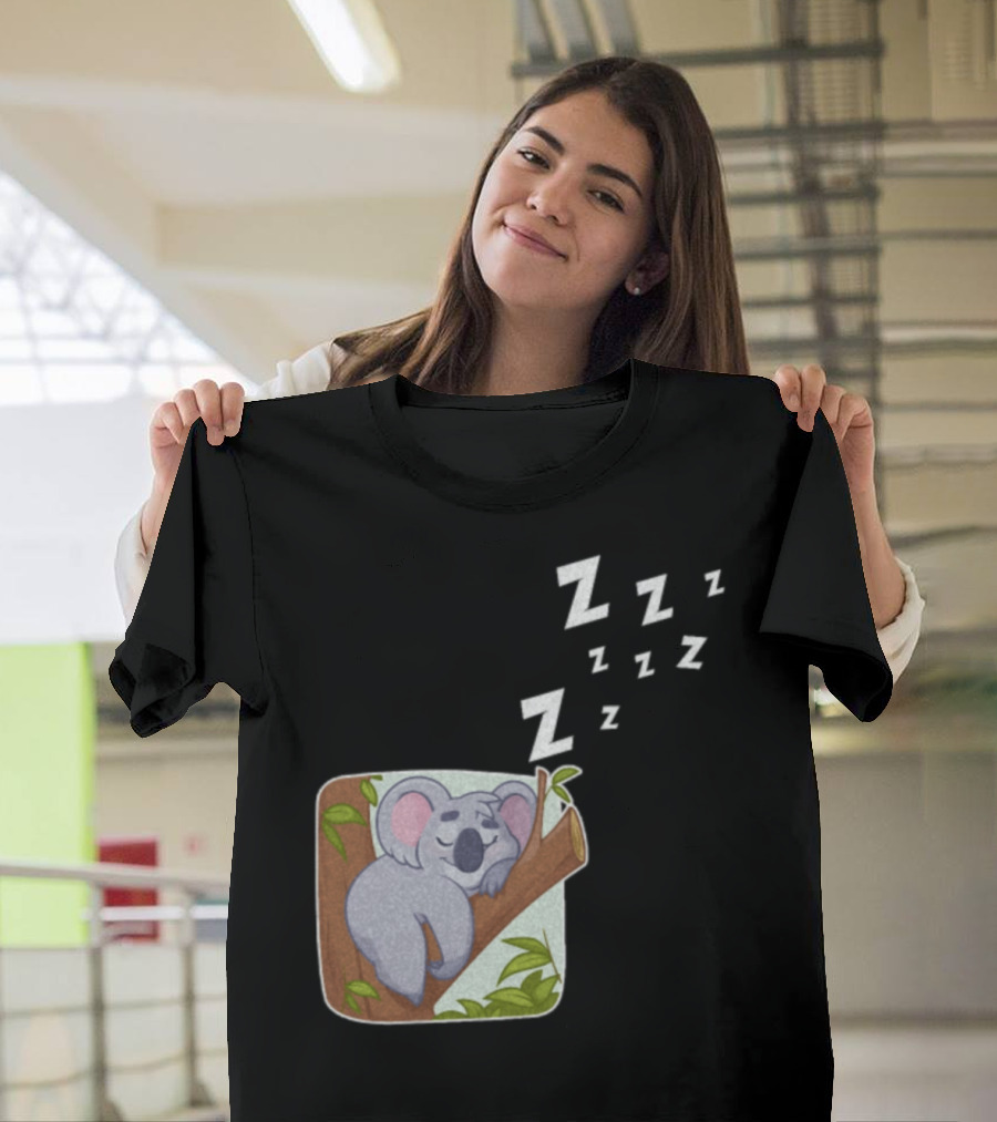 Koala Sleeping Bamboo Grass Zzz Marsupial Mammal T-Shirt