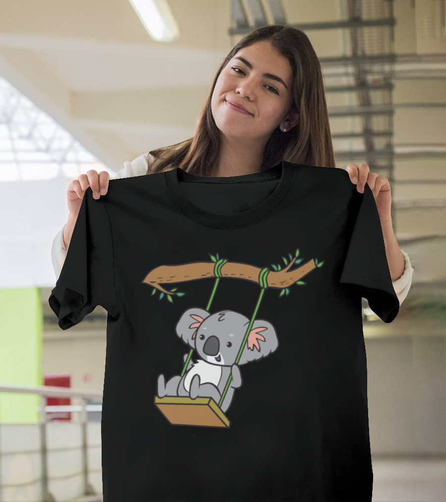 Koala On A Swing Hanging From a Tree Limb T-Shirt