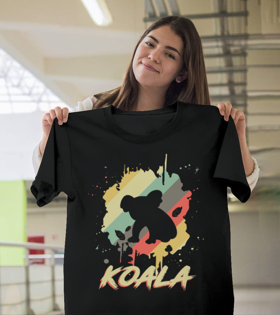 Koala Retro Koalas Australia Vintage Stripes T-Shirt