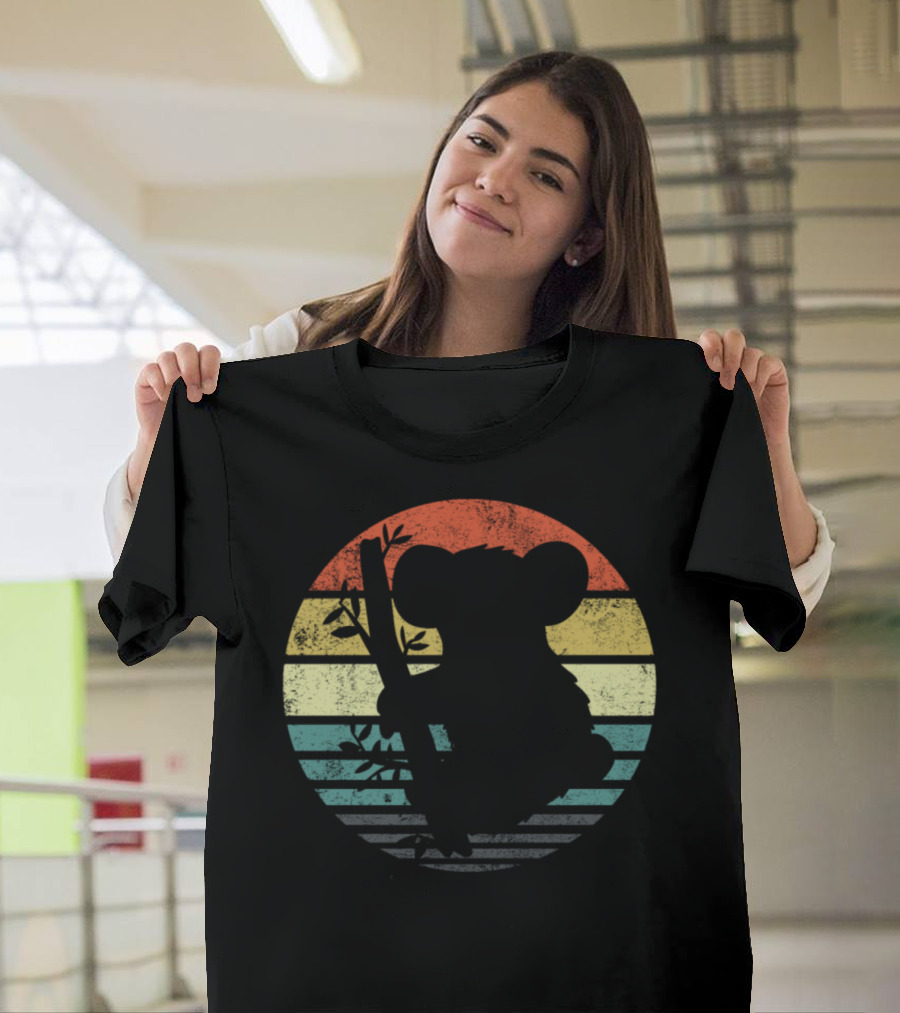 Koala Retrorakud Vintage Silhouette Retro Sunset T-Shirt