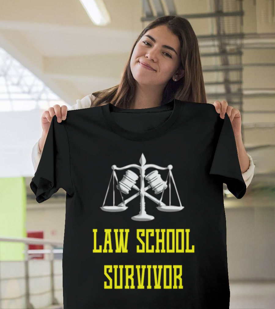 Law School Survivor Scales of Justice Menfuture Lawyer T-Shirt