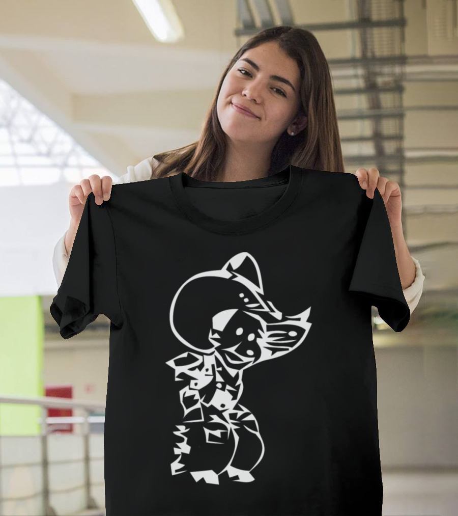 Cartoon Cowboy Abstract Geometric T-Shirt