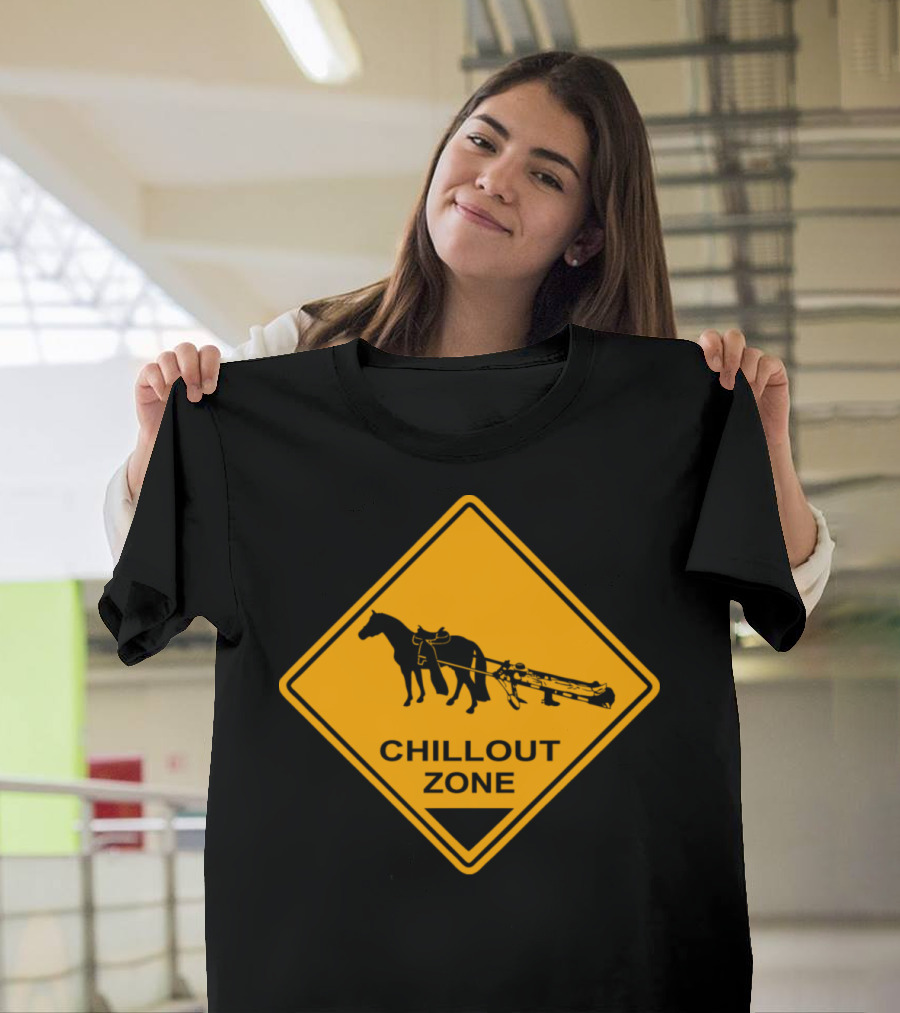 Chillout Zone Cowboy Road Sign T-Shirt