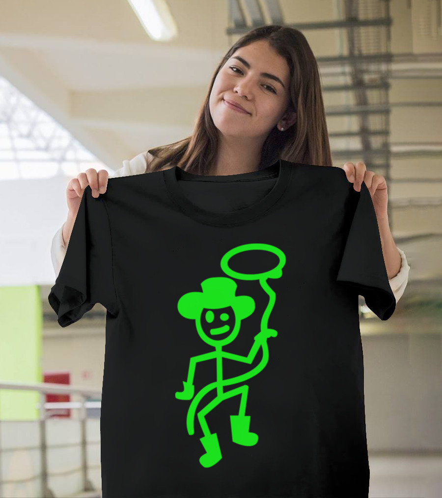 Great Cowboy Stick Figure with Lasso and Hat T-Shirt