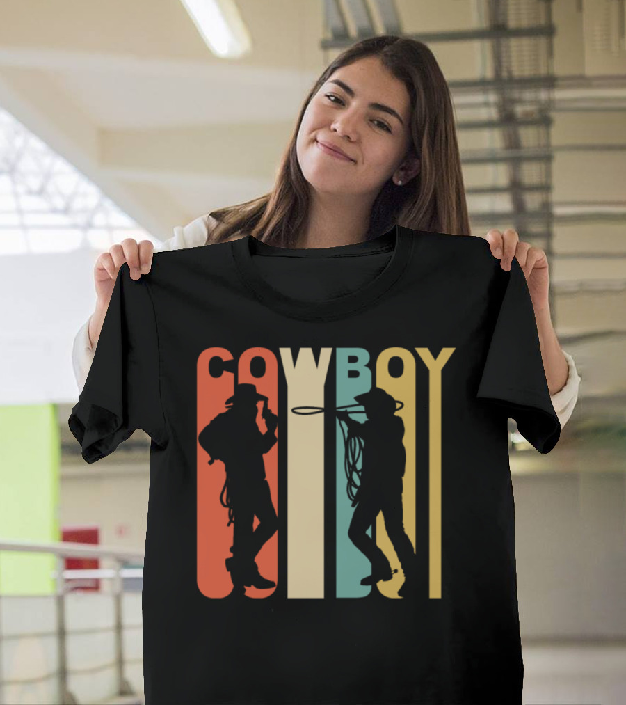 Cowboy Retro 1970's T-Shirt