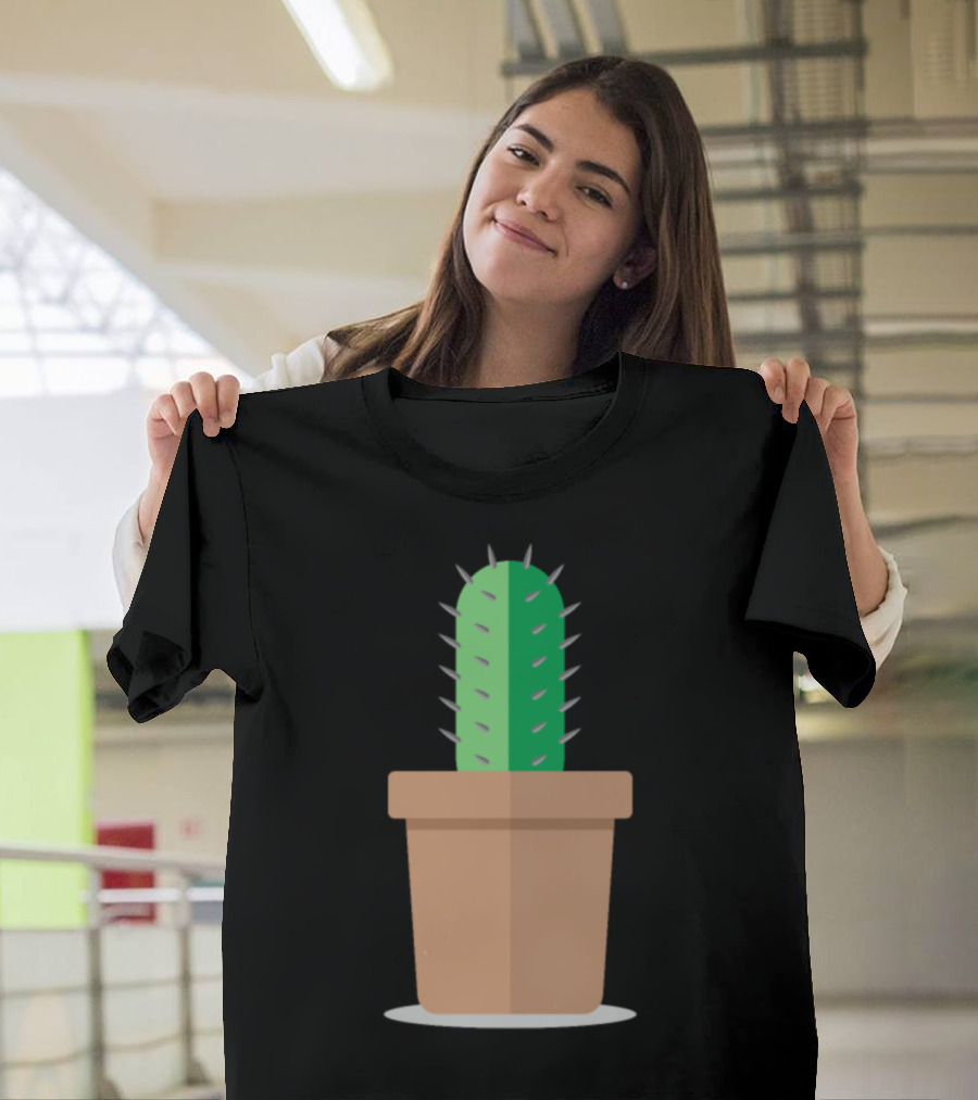 Trending Funny Cactus Potplant Green Spiky Humor T-Shirt