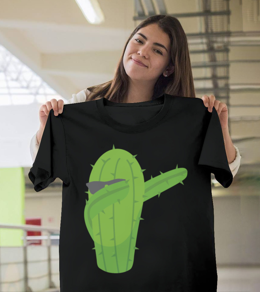 Dabbing Cactus with Sunglasses T-Shirt