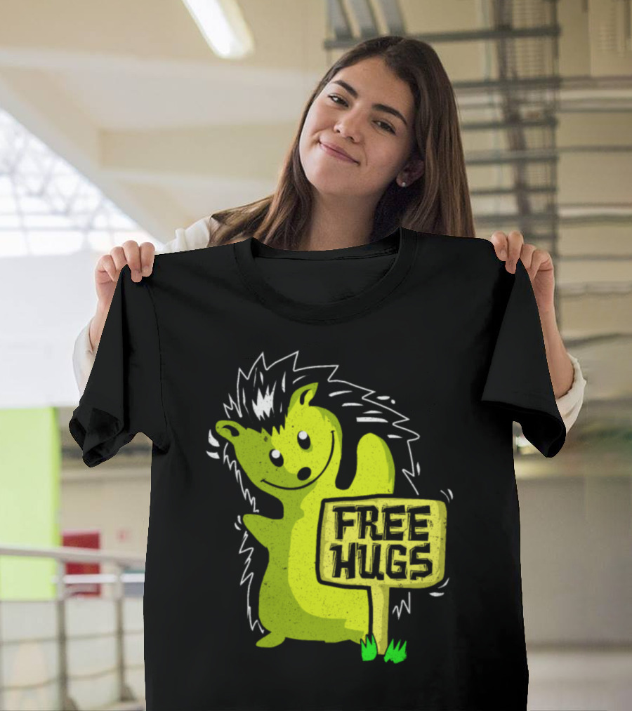Hedgie Hedgehog Free Hugs Spiky Cuddle Rodent T-Shirt