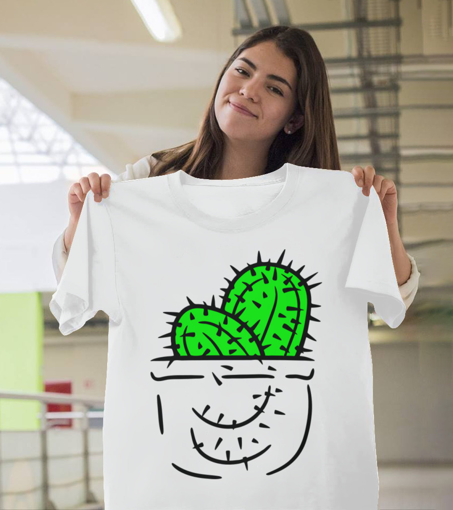 Pocket Funny Kakten Cactus Flo Spiky Green Plant T-Shirt