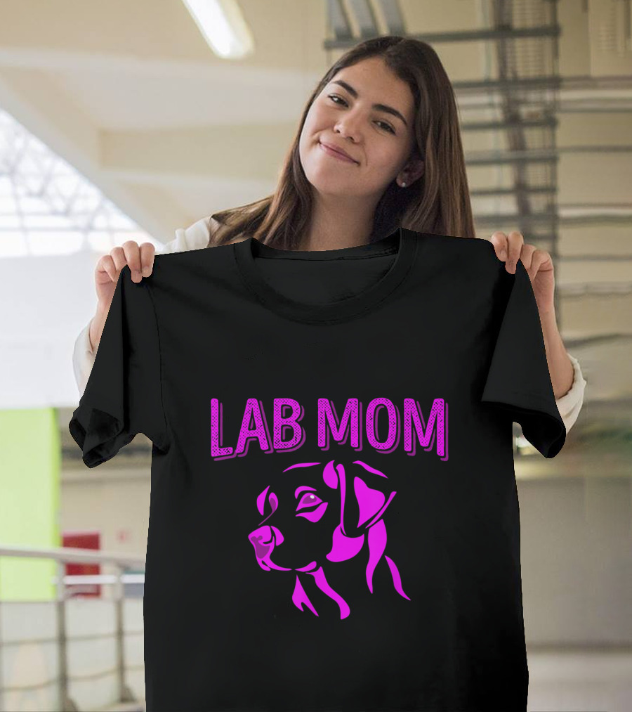 LAB MOM Pink Labrador Retriever T-Shirt