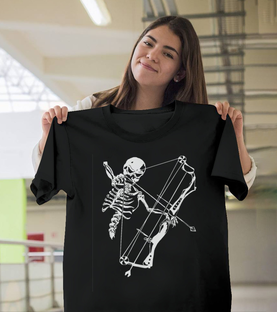 Skeleton Bow Archer Skull Archery Hunt T-Shirt