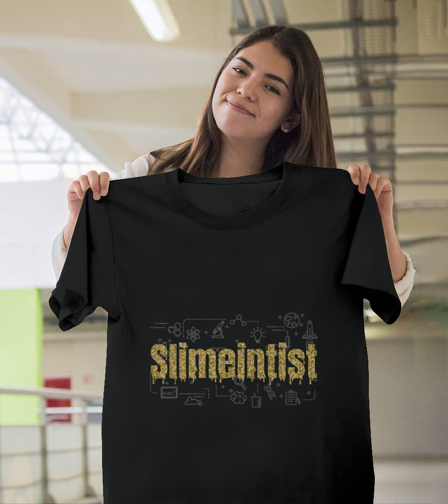 Slimeintist Premium Science and Space Elements E=MC² Chemistry Icons T-Shirt