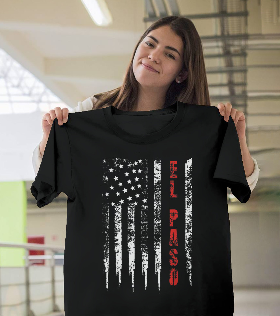 El Paso Red Line American Flag T-Shirt