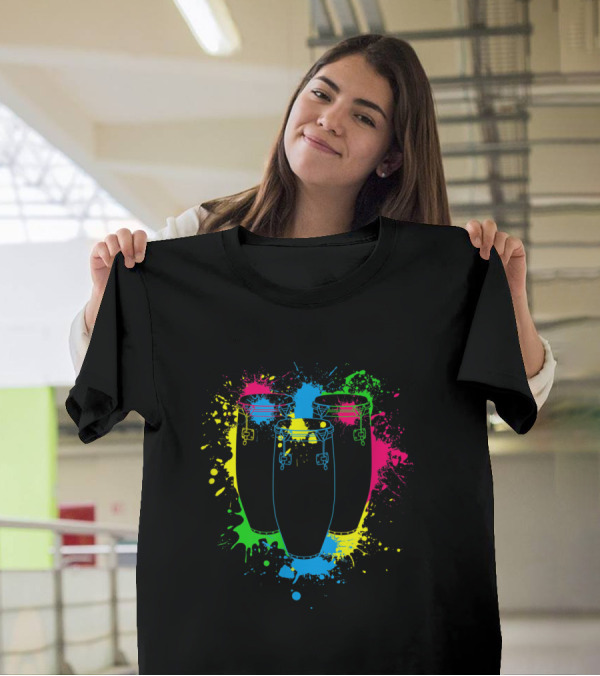 Conga Drums Neon Paint Splatter T-Shirt
