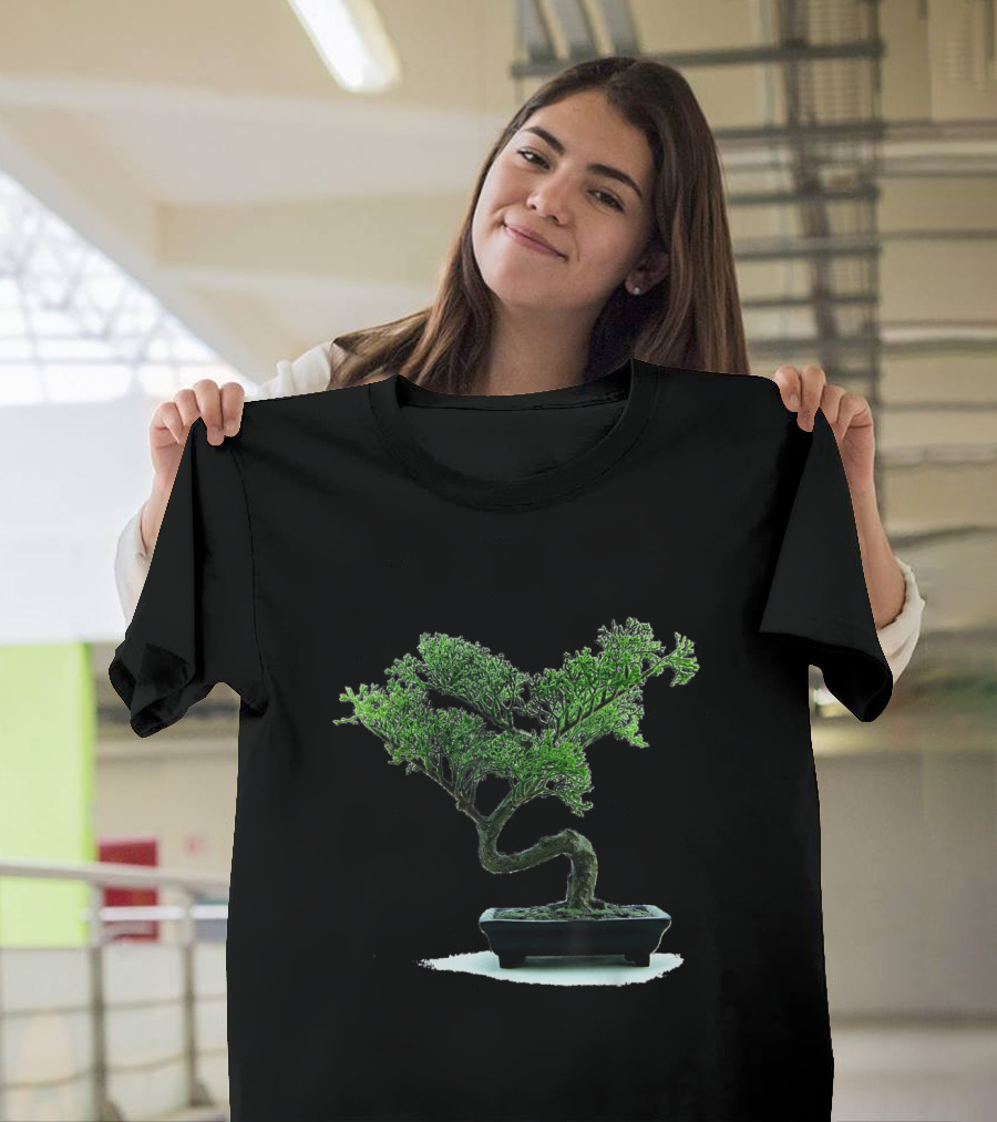 Minimal Bonzai Bonsai Tree Serenity in Peaceful Meditation T-Shirt