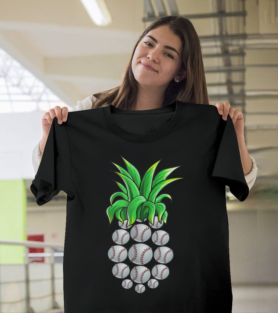 Pineapple Baseball Fusion Hawaiian Alo T-Shirt