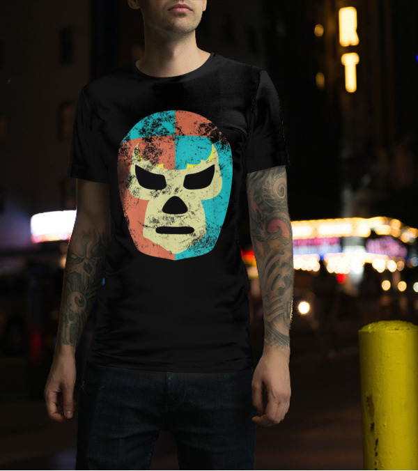 Retro Vintage Mexican Lucha Libre Wrestling Mask T-Shirt