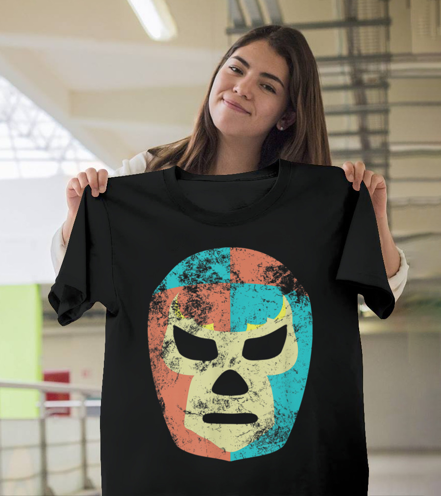 Retro Vintage Mexican Lucha Libre Wrestling Mask T-Shirt