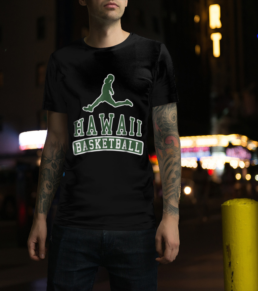 Hawaii Basketball Leaping T-Shirt