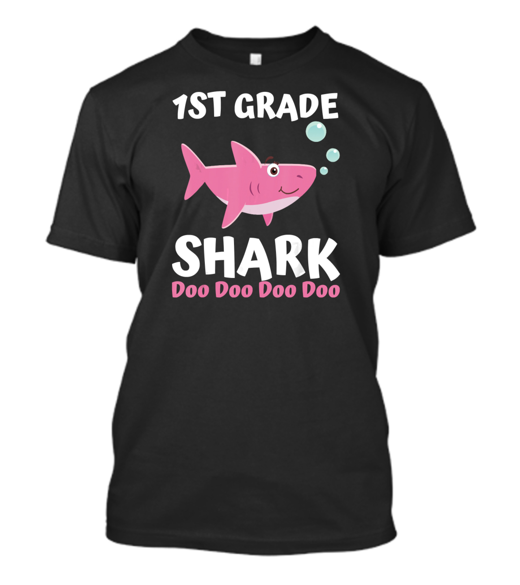 1st Grade Pink Shark Doo Doo Doo Fun T-Shirt
