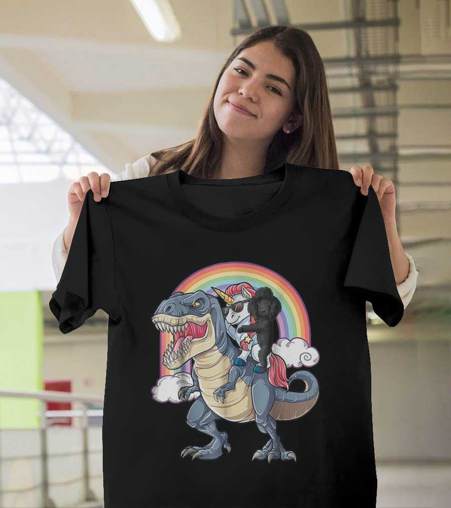 Poodle and Unicorn Ride Rex Like Boss T-Shirt