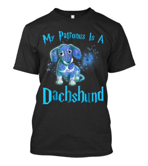 Patronus Dachshund Magical Dog With Starry Background T-Shirt